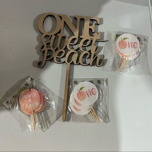 Peach party decorations